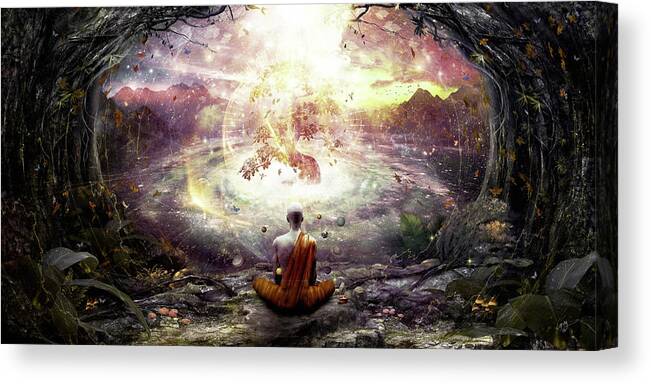 Cameron Gray Canvas Print featuring the digital art Nature And Time by Cameron Gray