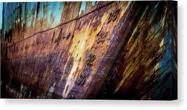 Dan Ballard Canvas Print featuring the photograph Rusted Boat 2 by Dan Ballard
