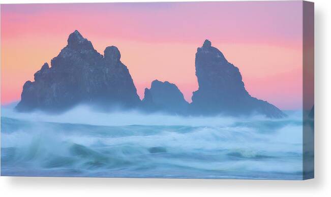 Oregon Canvas Print featuring the photograph Stormy Sunset by Darren White