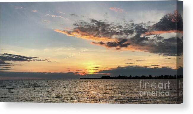 Sunset Canvas Print featuring the photograph Sunset 4 by Michael Lang