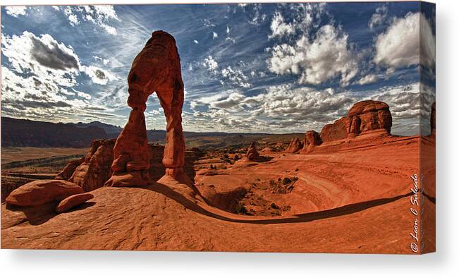 Tranquility Canvas Print featuring the photograph The Delicate Arch by Leon C Salcedo
