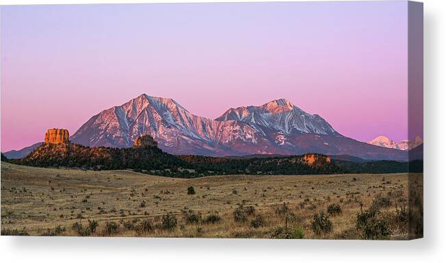 Spanish Peaks Canvas Print featuring the photograph The Spanish Peaks by Aaron Spong