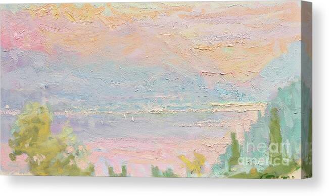 Fresia Canvas Print featuring the painting Warm December Skies by Jerry Fresia