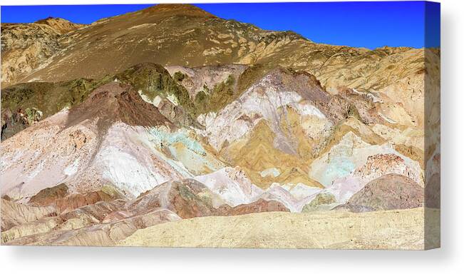Death Valley National Park Canvas Print featuring the photograph Artists Point - Panoramic by Marla Brown