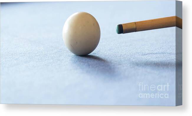 Pool Canvas Print featuring the photograph Pool Table #1 by THP Creative