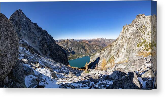 Scenic Canvas Print featuring the photograph Aasgard Pass by Pelo Blanco Photo