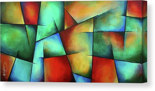 Abstract Canvas Print featuring the painting Angel by Michael Lang