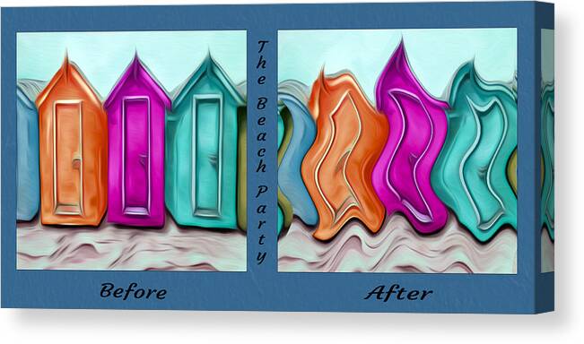 Abstract Canvas Print featuring the digital art Before and After the Party by Ronald Mills