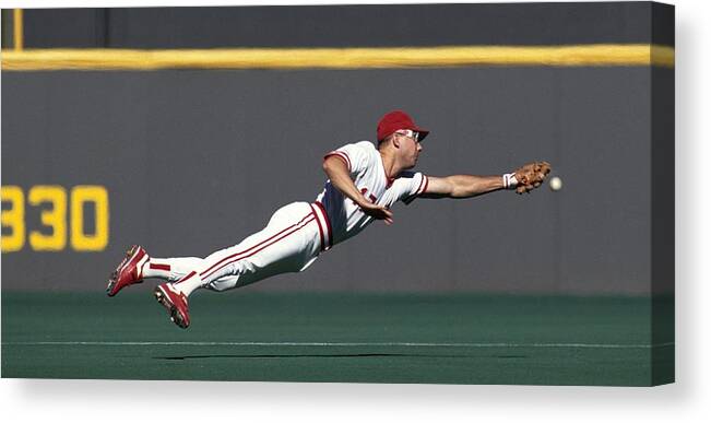 Ball Canvas Print featuring the photograph Chris Sabo by Ronald C. Modra/sports Imagery