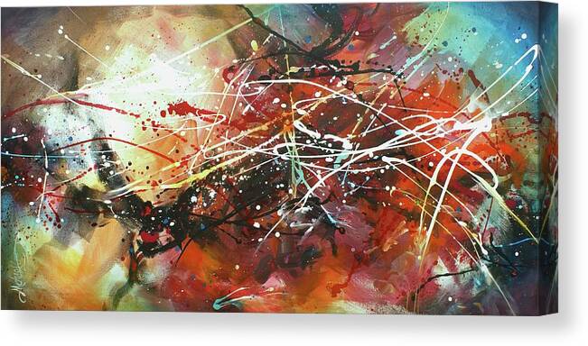 Abstract Canvas Print featuring the painting Contradictions by Michael Lang