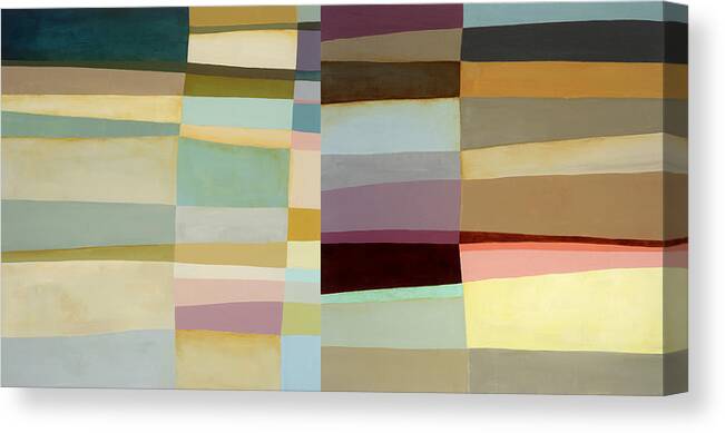 Abstract Art Canvas Print featuring the digital art Desert Stripe Composite #6 by Jane Davies