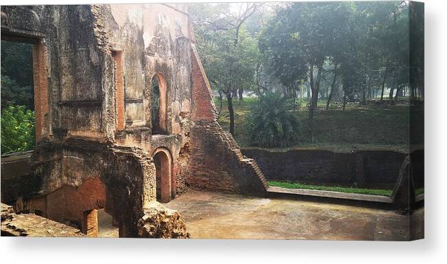 Ruins Of Doctor's Villa In The Residence Canvas Print featuring the photograph Doctor Frasier's house by Jarek Filipowicz