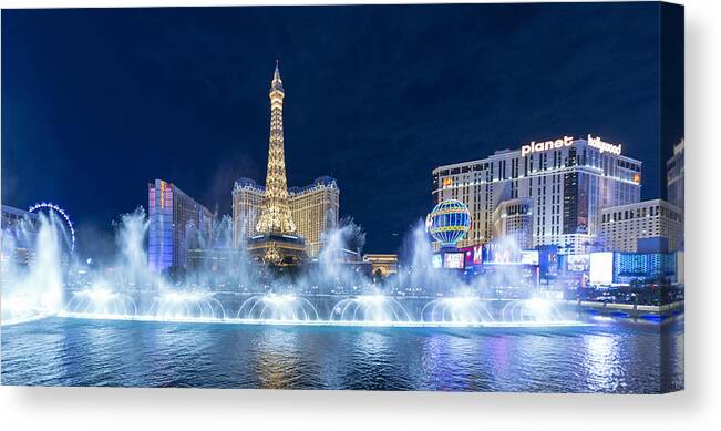 Las Vegas Replica Eiffel Tower Canvas Print featuring the photograph Eiffel Tower in Las Vegas by Tobiasjo