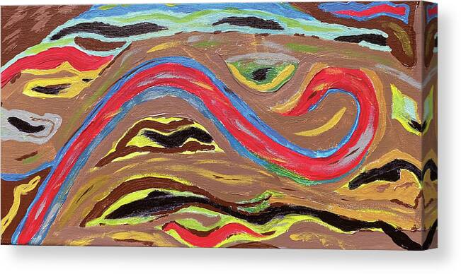 Native American Canvas Print featuring the painting Geology by David Feder