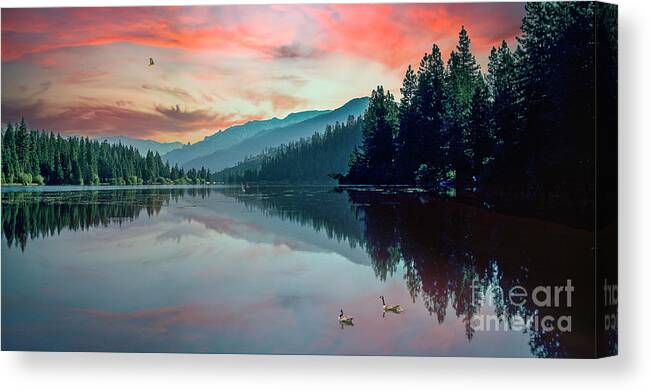 Time Wasted At The Lake Reflect The Beauty Around It And Is Time Well Spent Canvas Print featuring the photograph I Lake You by David Zanzinger