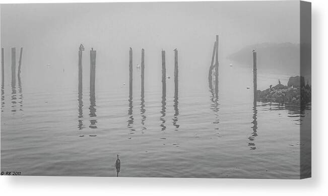 Serene Canvas Print featuring the photograph In the Midst of a Fog by Richard Bean