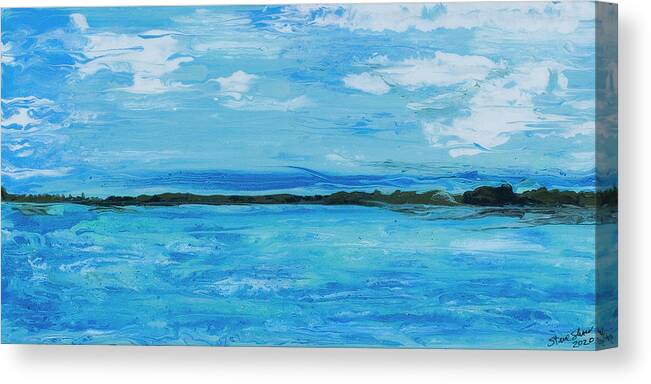 Seascape Canvas Print featuring the painting Johnson Key Channel by Steve Shaw