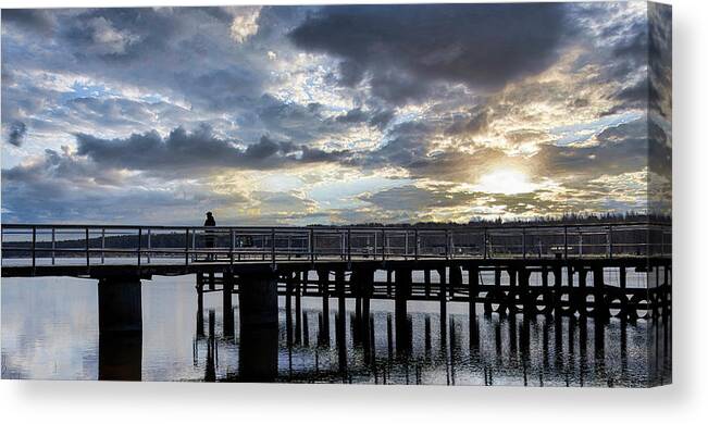 Photography Canvas Print featuring the photograph Let Me Meet You On The Pier Jurmala/ Special Feature in Camera Art group by Aleksandrs Drozdovs