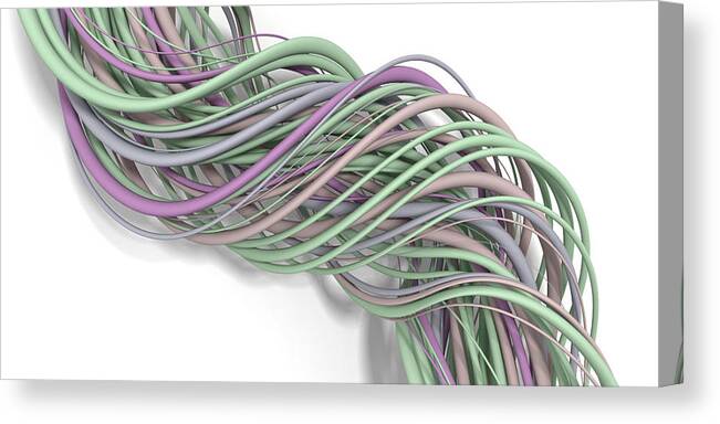 Abstract Canvas Print featuring the digital art Lines and Curves 13 by Scott Norris