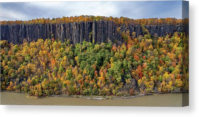 Autumn Canvas Print featuring the photograph Palisade Cliffs in Autumn 3 by Kevin Suttlehan