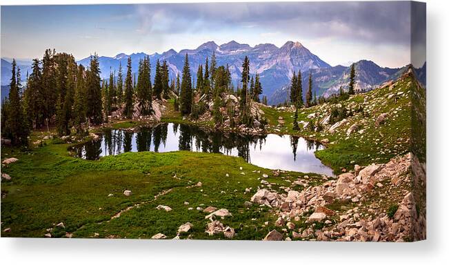 Silver Glance Lake Canvas Print featuring the photograph Silver Glance by Ryan Smith