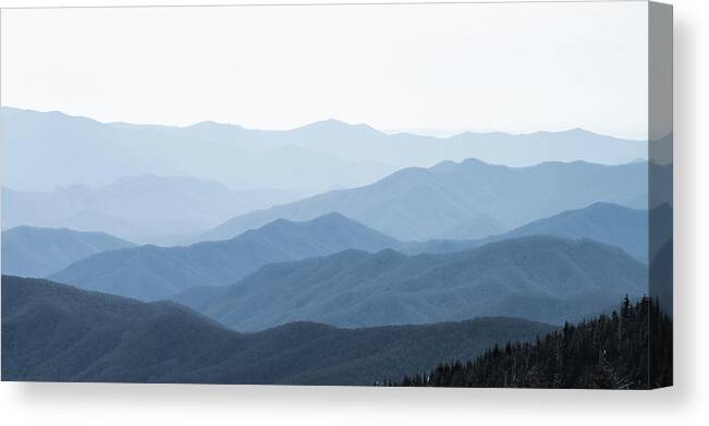 Great Smoky Mountains National Park Canvas Print featuring the photograph Smoky Layers by Stacy Abbott