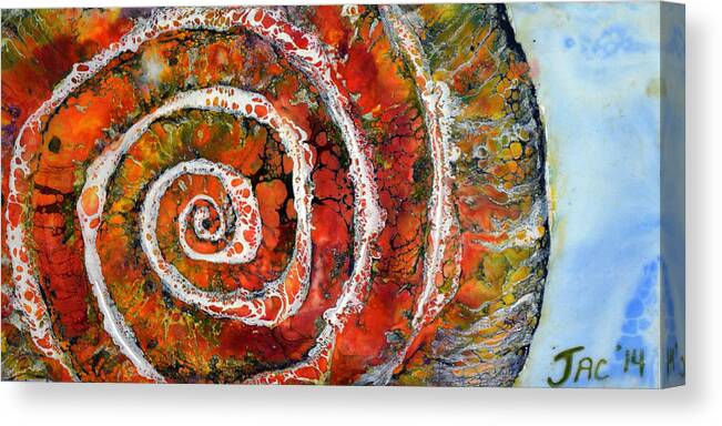 Wall Art Canvas Print featuring the painting Spiral by Jennifer Creech
