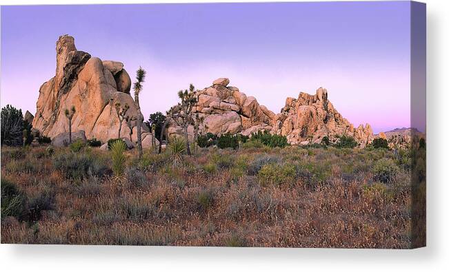 Landscape Canvas Print featuring the photograph Turret Rock Formation - Pano View by Paul Breitkreuz
