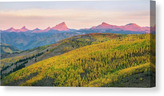 Colorado Canvas Print featuring the photograph Uncompahgre View Panorama by Aaron Spong