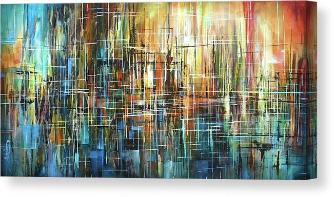  Canvas Print featuring the painting Veil of deceit by Michael Lang