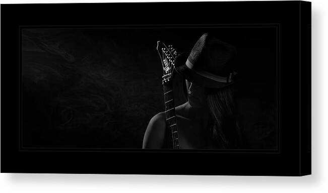 Guitar Canvas Print featuring the photograph While My Guitar Gently Weeps by Brad Barton