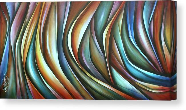 Multicolor Canvas Print featuring the painting Wisp by Michael Lang