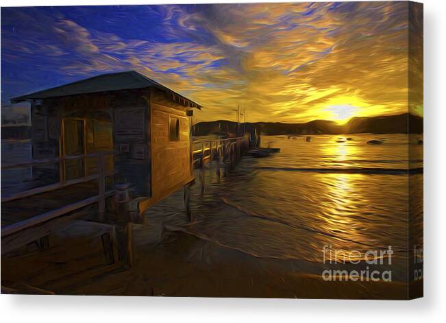 Palm Beach Canvas Print featuring the photograph Palm Beach sunset by Sheila Smart Fine Art Photography