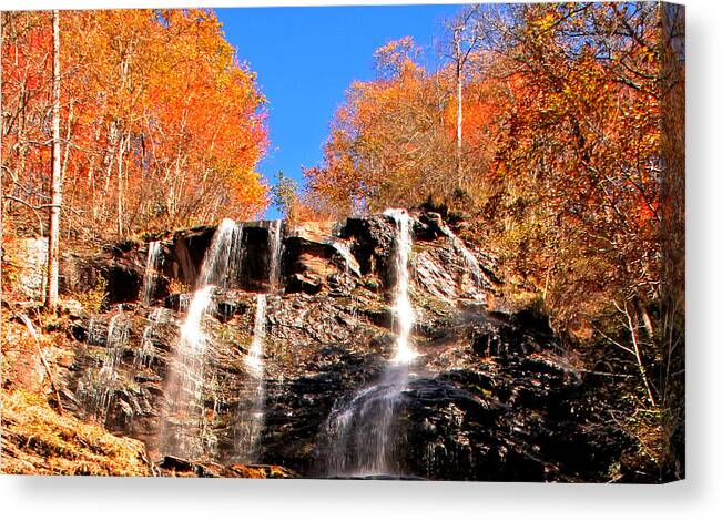 Waterfall Canvas Print featuring the photograph Amicalola Falls - Georgia by Richard Krebs