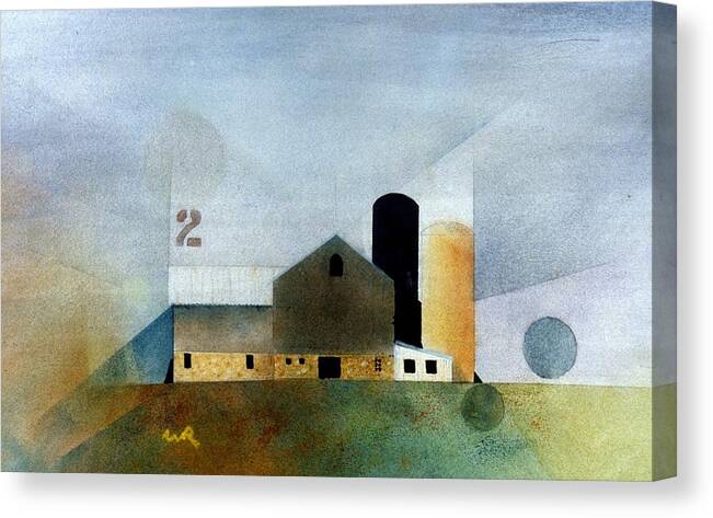 Barn Canvas Print featuring the painting Barn 2 by William Renzulli