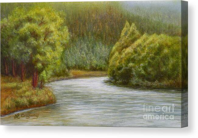 Waterscape Canvas Print featuring the painting Santa Fe River by Lora Duguay