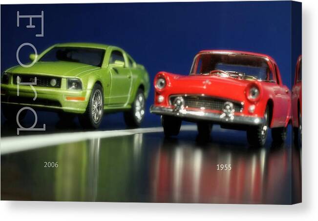 Cars Canvas Print featuring the photograph Ford Then and Now by Diana Angstadt