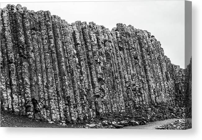Ireland Rocks By Lexa Harpell Canvas Print featuring the photograph Giants Causeway Columns - Northern Ireland by Lexa Harpell