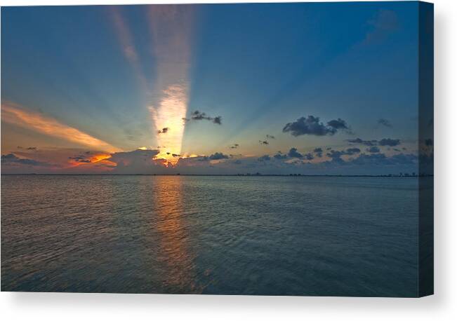 Sunset Canvas Print featuring the photograph Life Is Grand by Lou Novick