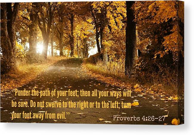  Canvas Print featuring the photograph Proverbs104 by David Norman