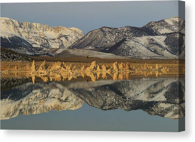Eastern Sierra Canvas Print featuring the photograph Tufa Dawn by Sean Sarsfield