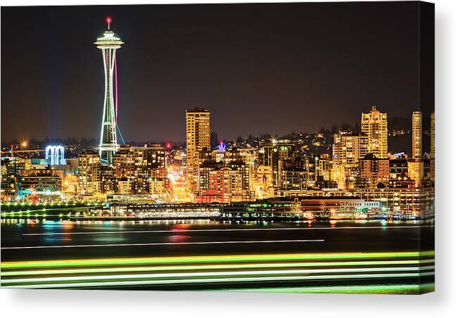 Communications Tower Canvas Print featuring the photograph Space Needle by Stephen Kacirek