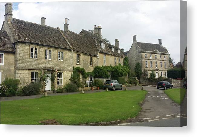 Cotswold Canvas Print featuring the photograph Agatha Raisin Village by Roxy Rich