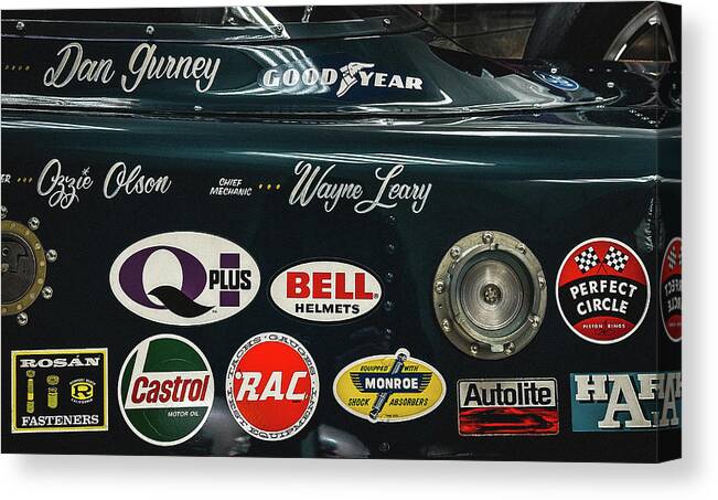  Canvas Print featuring the photograph Dan Gurney and Company by Josh Williams