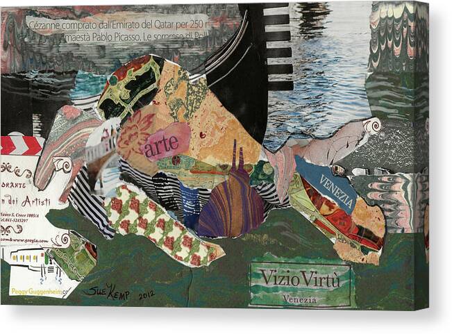 Venice Canvas Print featuring the mixed media Venezia by Sue Kemp