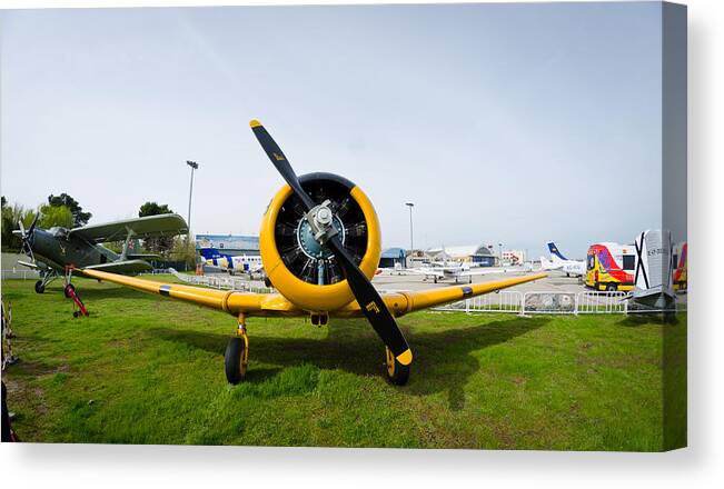 Cuatro Canvas Print featuring the photograph North American T-6 Texan by Pablo Lopez