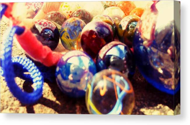 Marbles Canvas Print featuring the photograph Marbles #1 by Candy Floss Happy