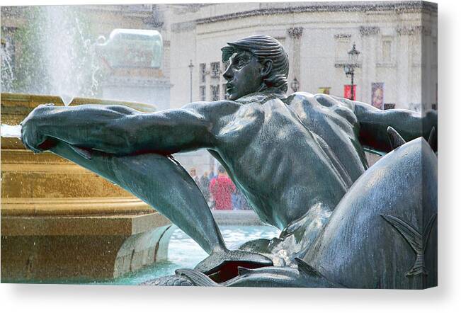 Statue Canvas Print featuring the photograph Triton by Keith Armstrong