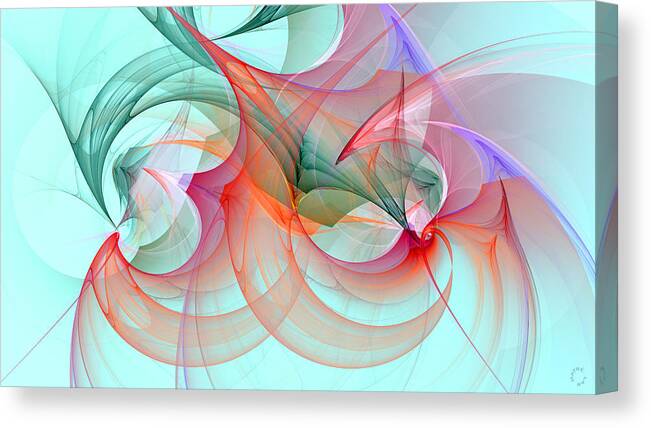 Abstract Art Canvas Print featuring the digital art 1244 by Lar Matre