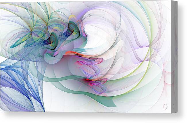 Abstract Art Canvas Print featuring the digital art 1252 by Lar Matre